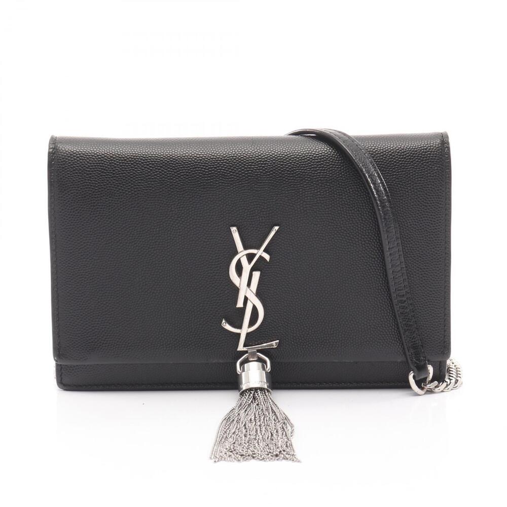 Saint Laurent Paris Kate Tassel Shoulder Bag Leather Black
